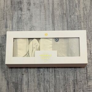 lululemon “Born to Sparkle” 3 Pack Gold Metallic Shimmer Sparkle Socks Size M/L